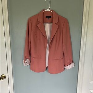 41 Hawthorn Pink Blazer Structured Open Front